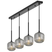 Elara Frosted Glass 4 Light Linear Pendant